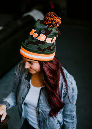 SoDak Camo Pom Beanie FINAL SALE