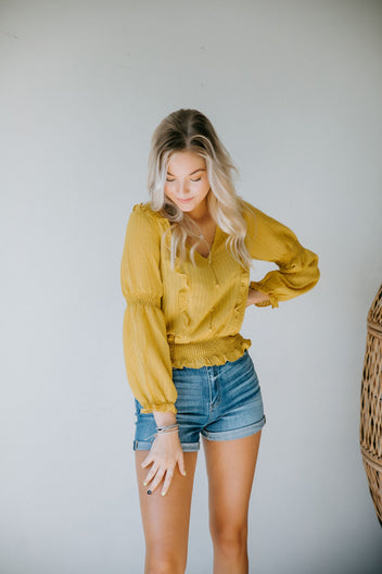 Work To Wine Ruffle Blouse FINAL SALE