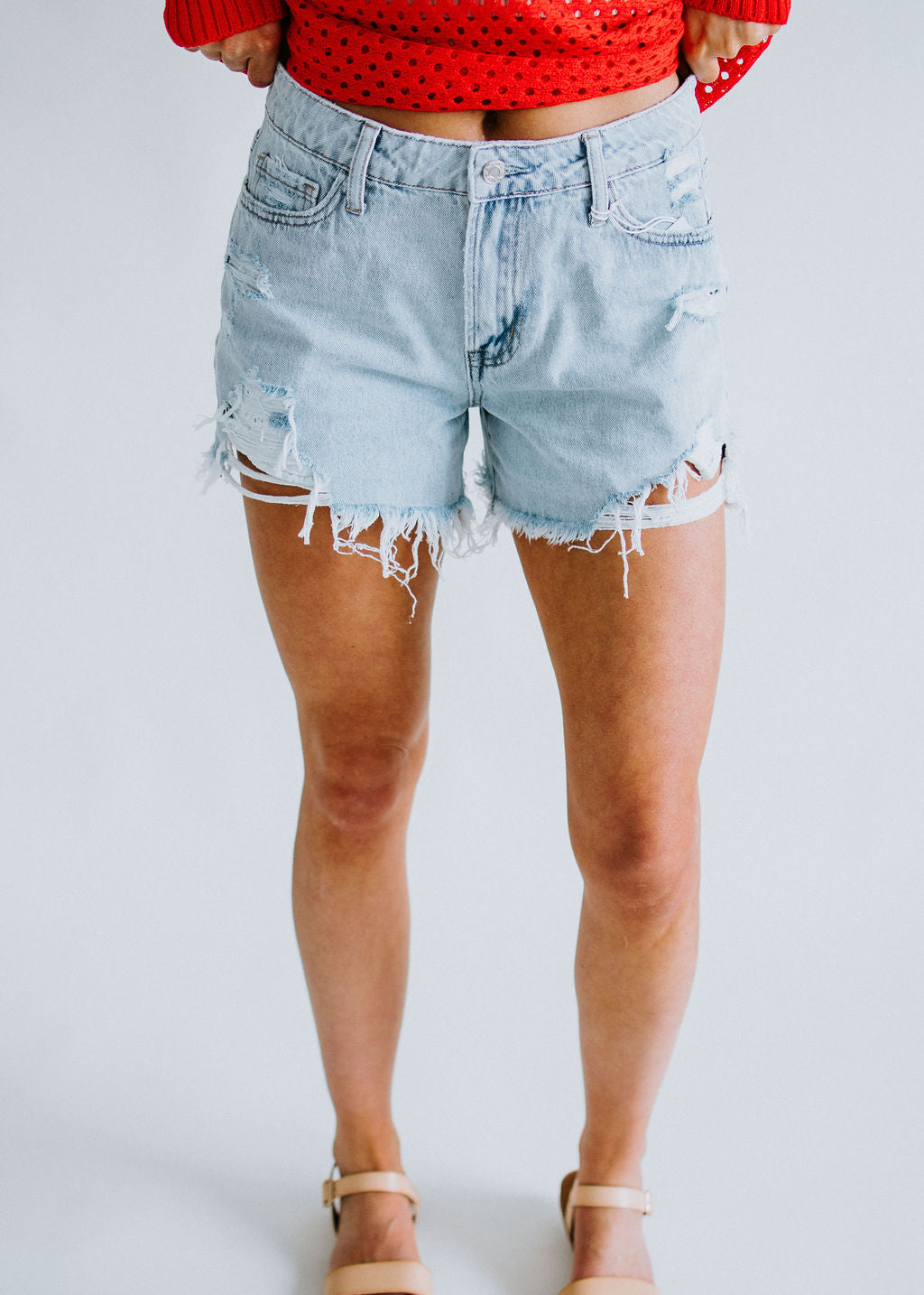 Tana Lace Distressed Shorts
