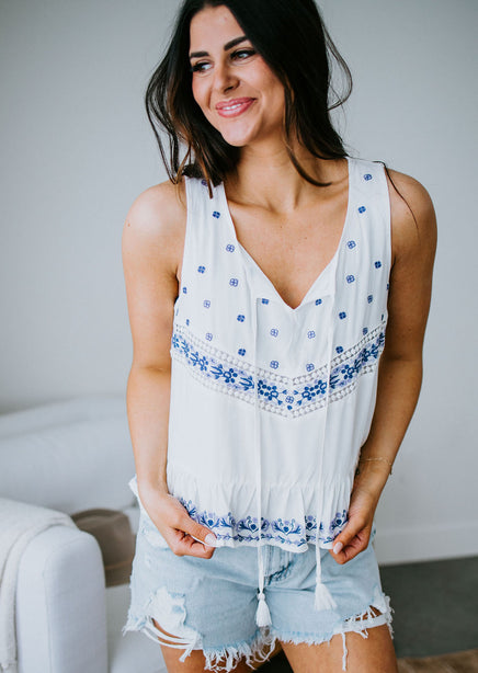 Sunny Style Embroidered Tank
