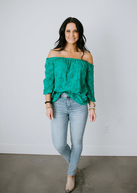 Easy On The Eyelet Top