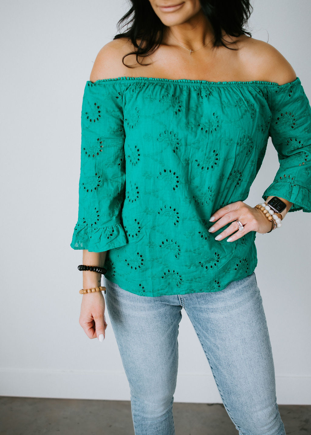Easy On The Eyelet Top