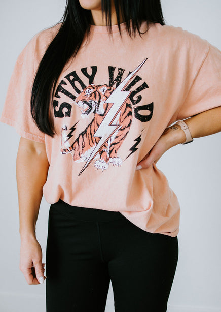 Stay Wild Washed Graphic Tee