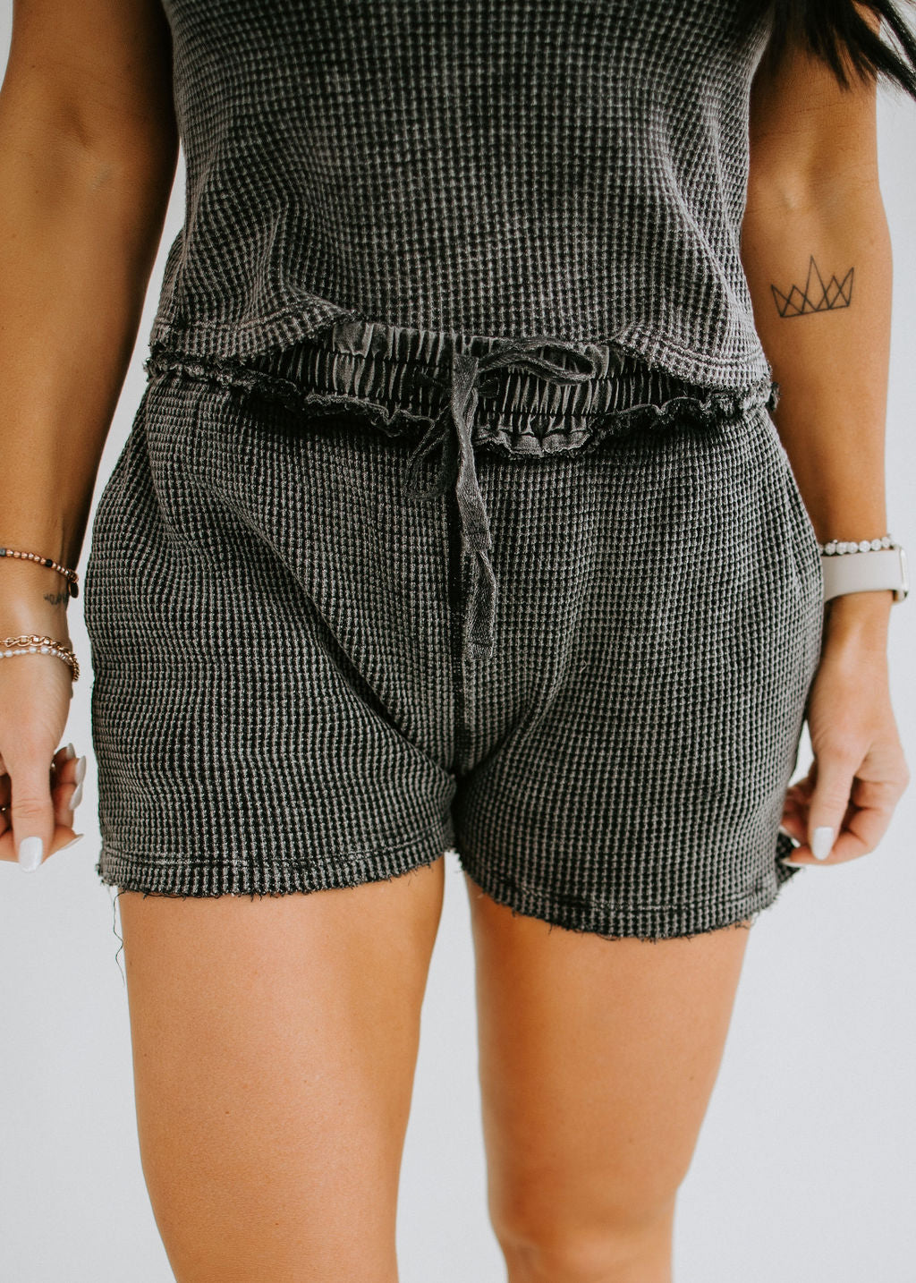 image of Hayzel Waffle Shorts