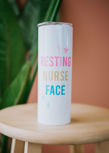 Resting Nurse Face Travel Tumbler