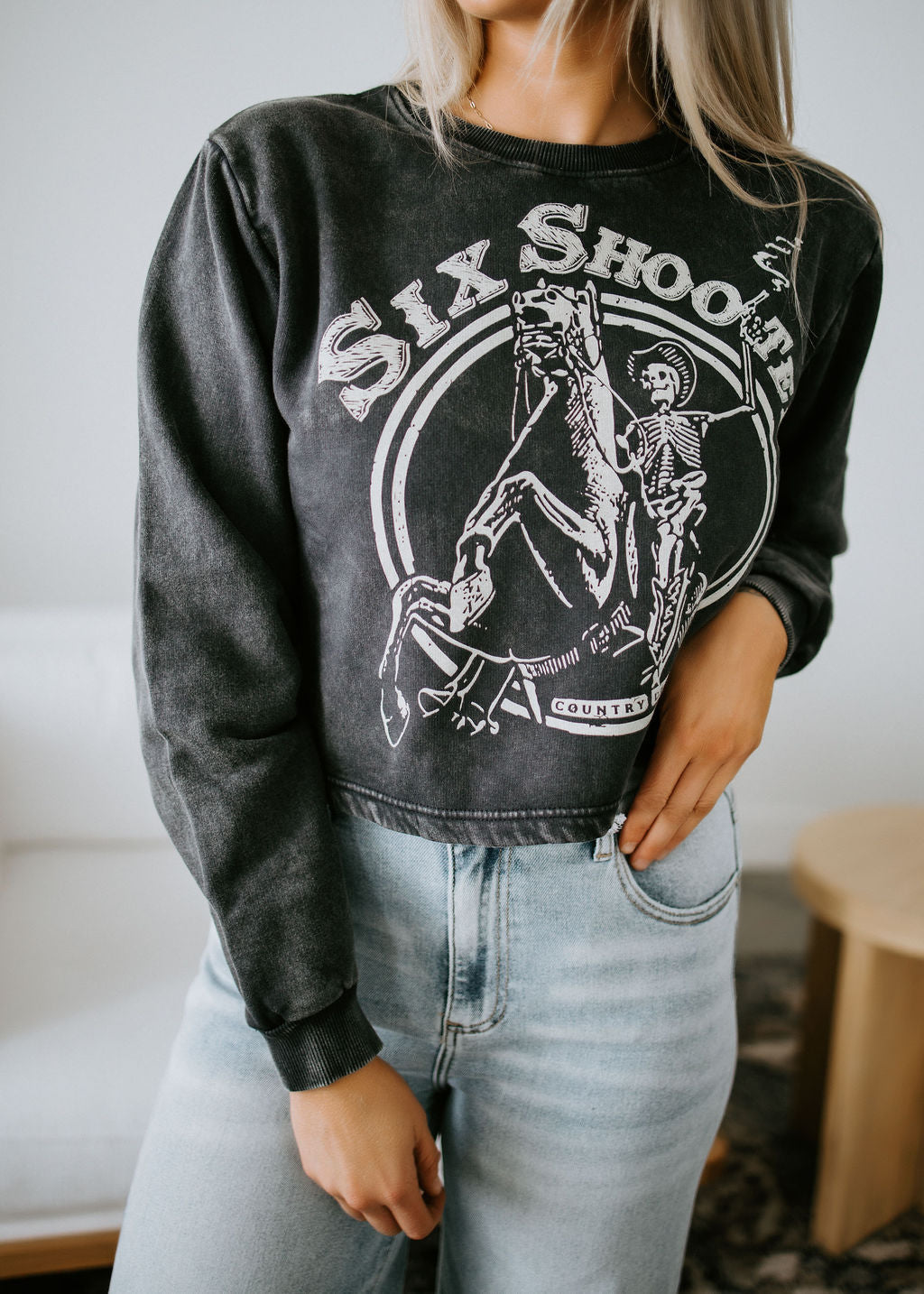 Six Shooter Cropped Sweatshirt