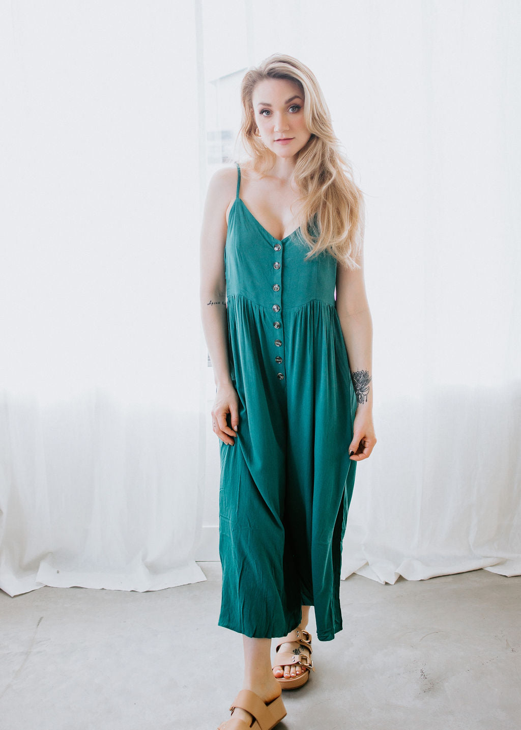 image of Can't Deny Button Down Jumpsuit