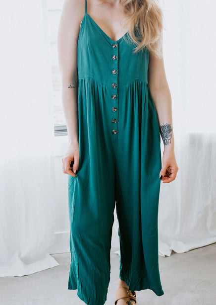 Can't Deny Button Down Jumpsuit