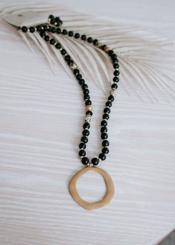 Marnie Beaded Pendant Necklace