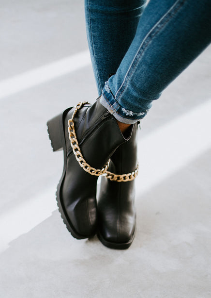 Yenni Gold Chain Boot - ONLINE ONLY FINAL SALE