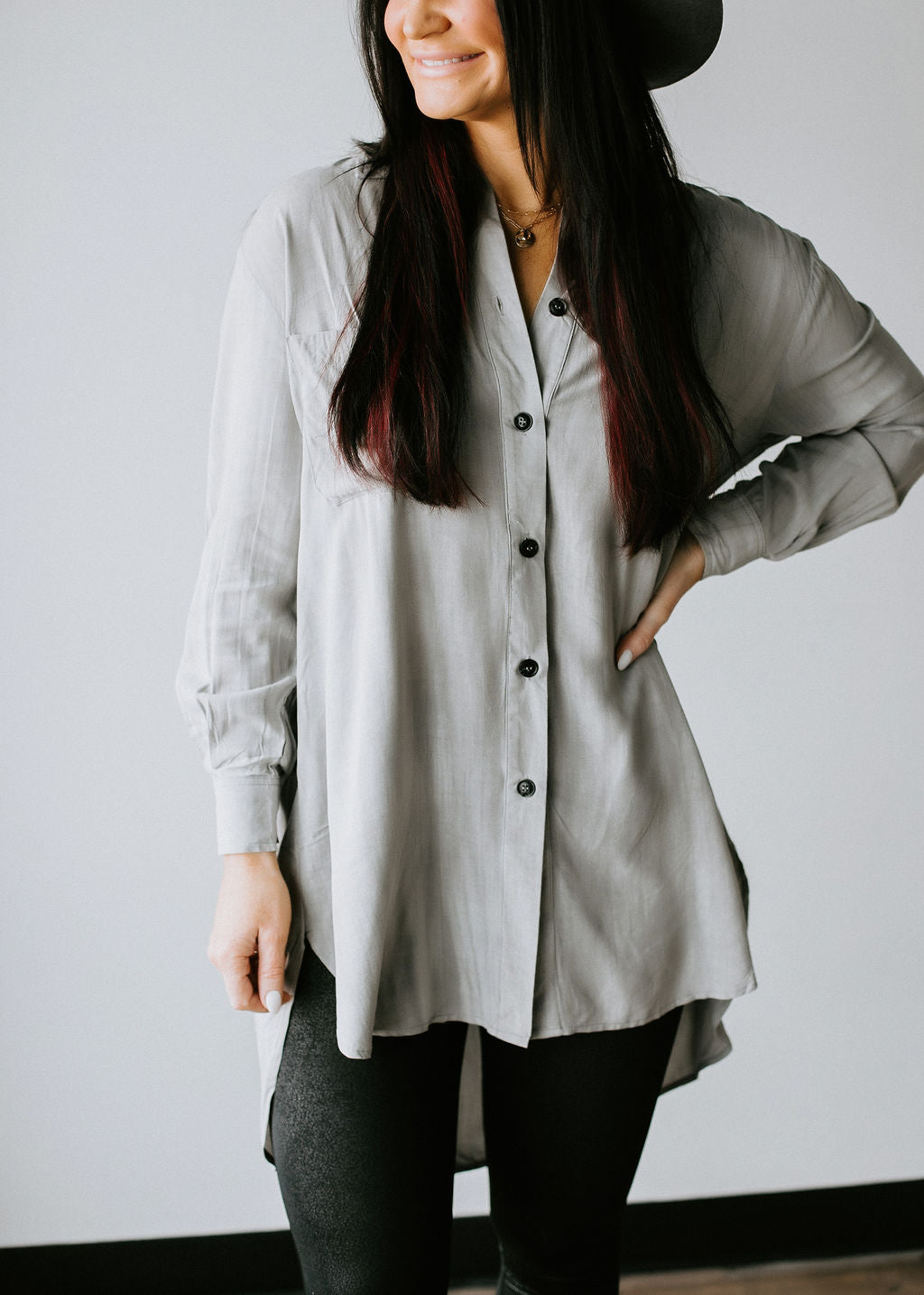 Breckynn Button Down High Low Shirt Dress – Lauriebelles