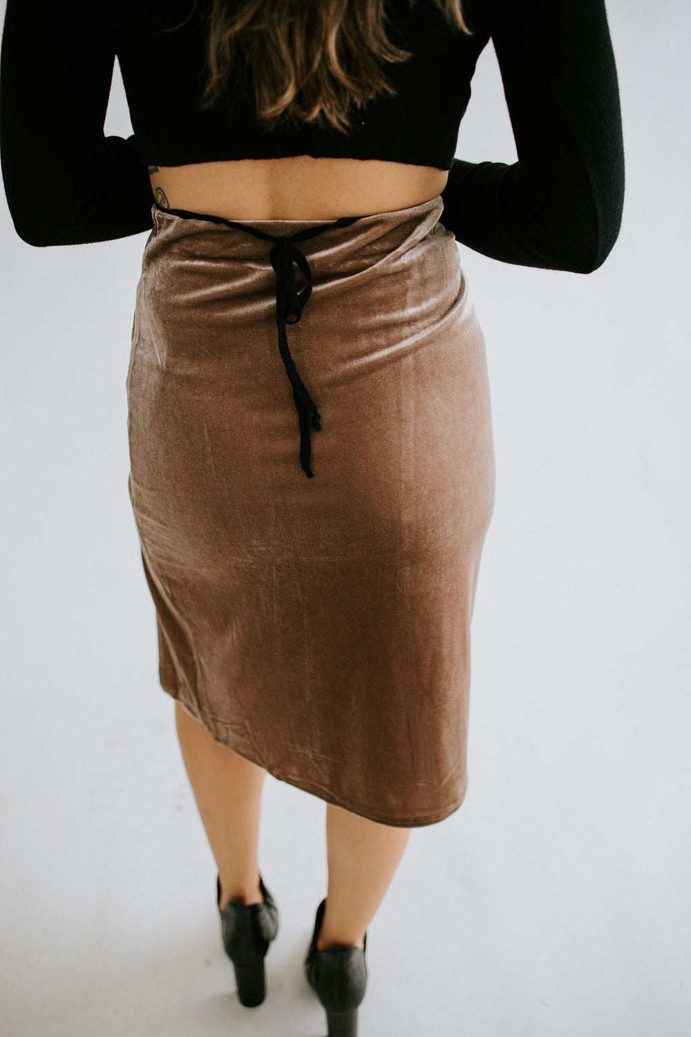 Saydee Velvet Midi Skirt