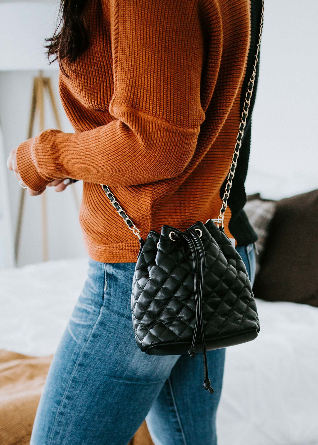 image of Marina Quilted Bucket Bag