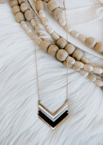 Times Three Chevron Necklace