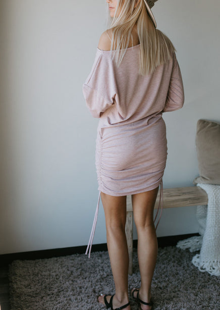 Over And Over Ruched Mini Dress