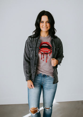 Zoie Acid Wash Shacket