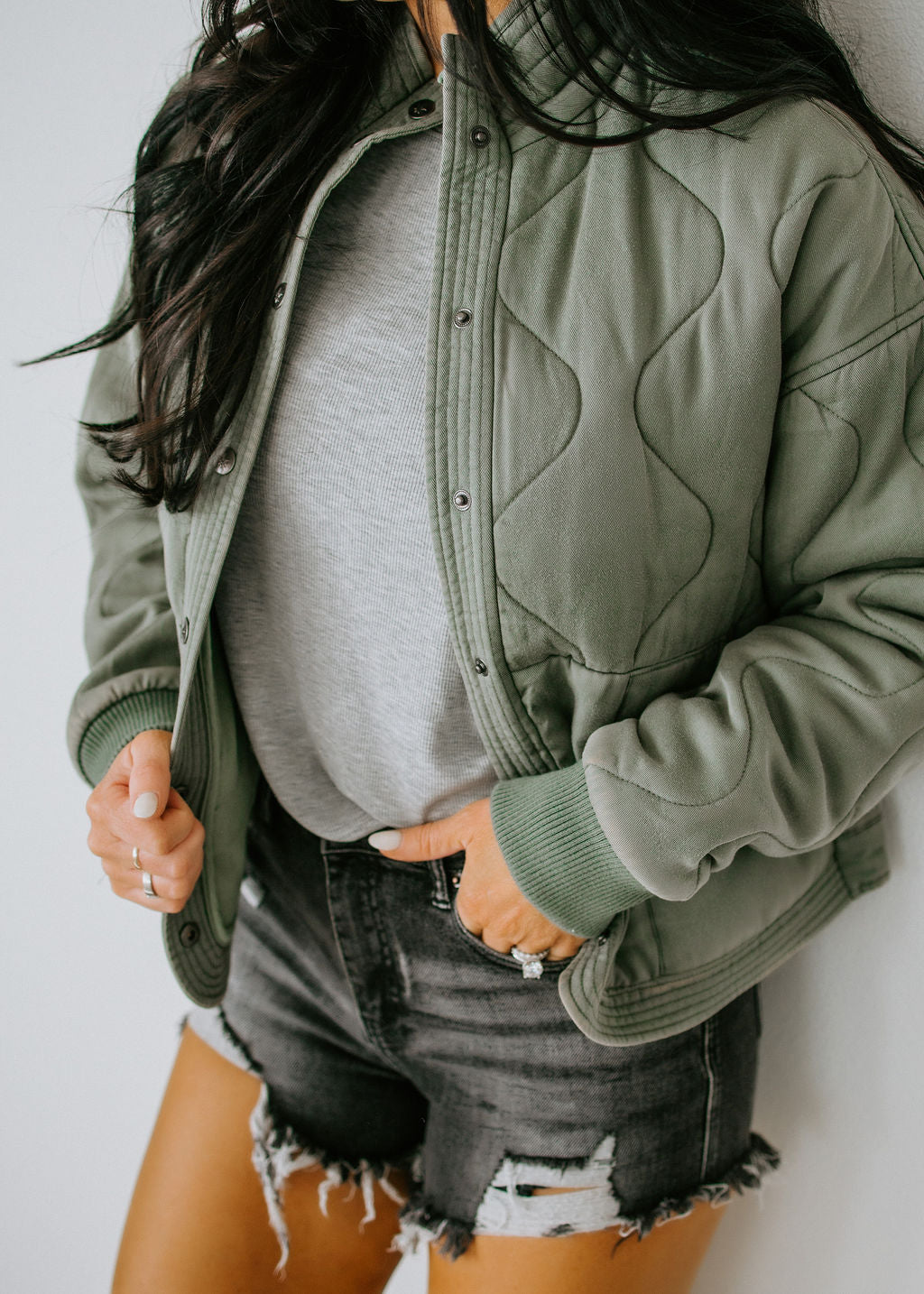 Crue Quilted Jacket by Lily & Lottie