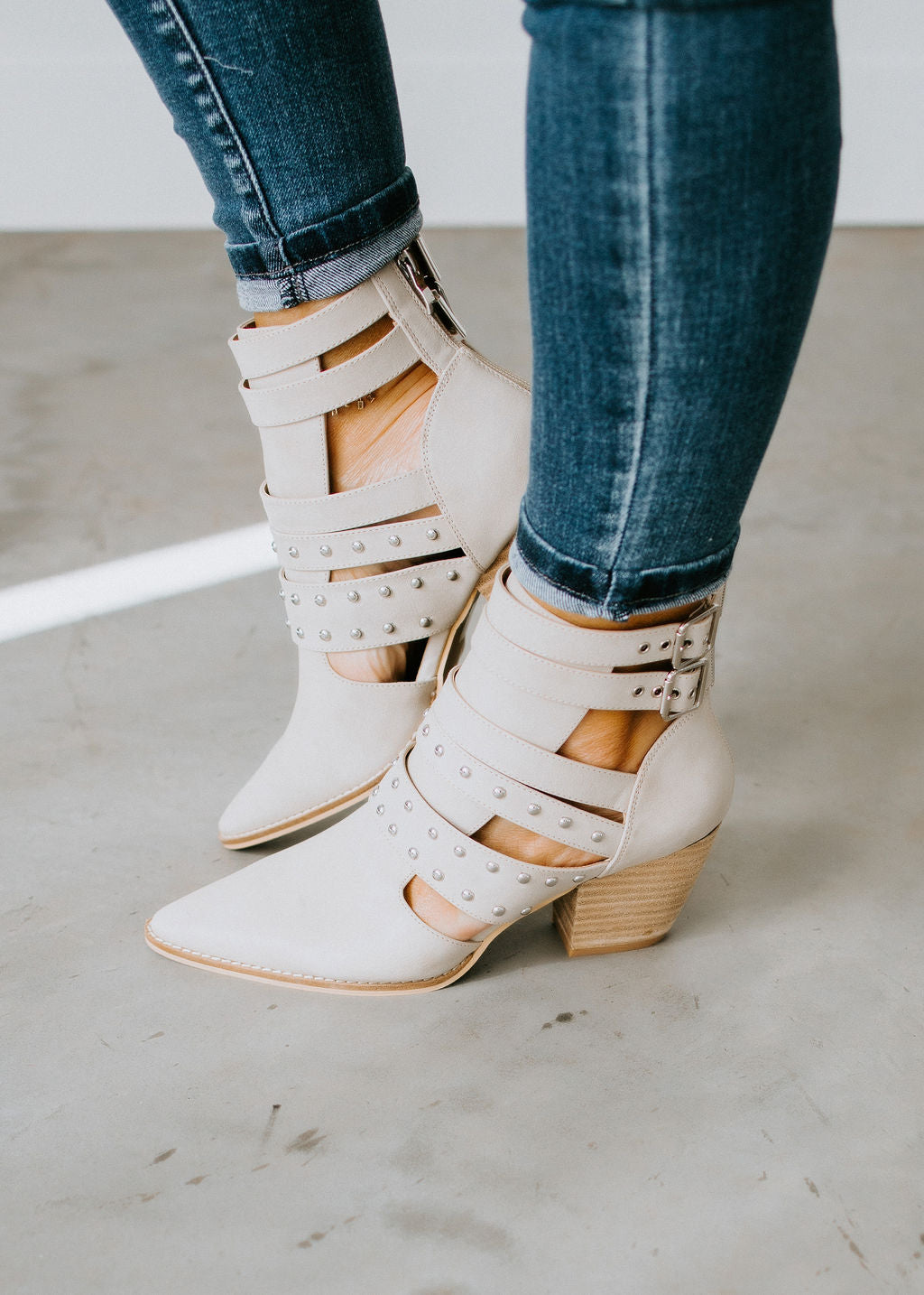 Griffin leather cutout bootie hotsell