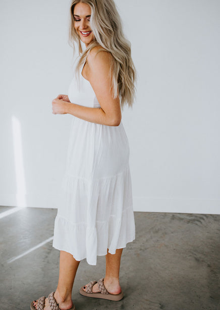 Forever Yours Tiered Midi Dress