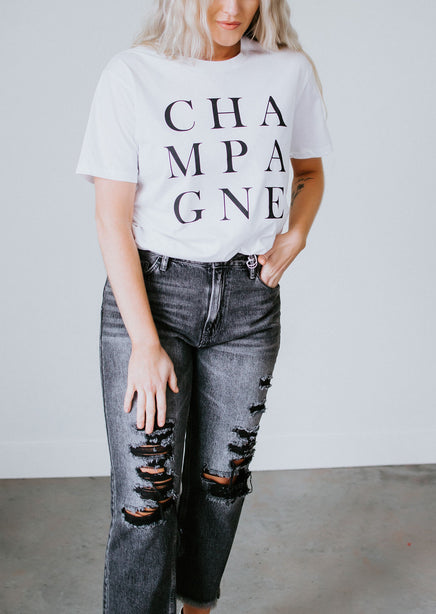 Champagne Cotton Graphic Tee