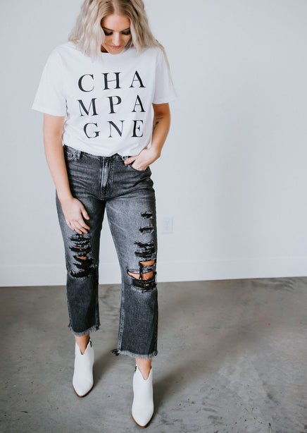 Champagne Cotton Graphic Tee