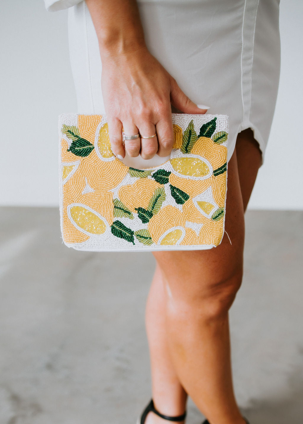 image of Hand You Lemons Beaded Bag