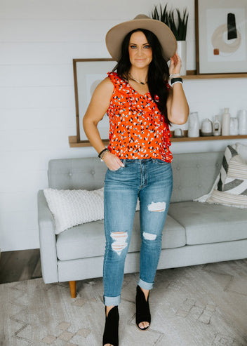 Double Feature V-Neck Top