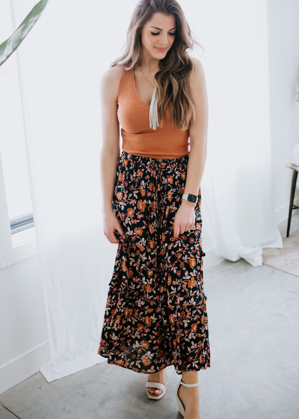 image of Field Day Floral Maxi Skirt
