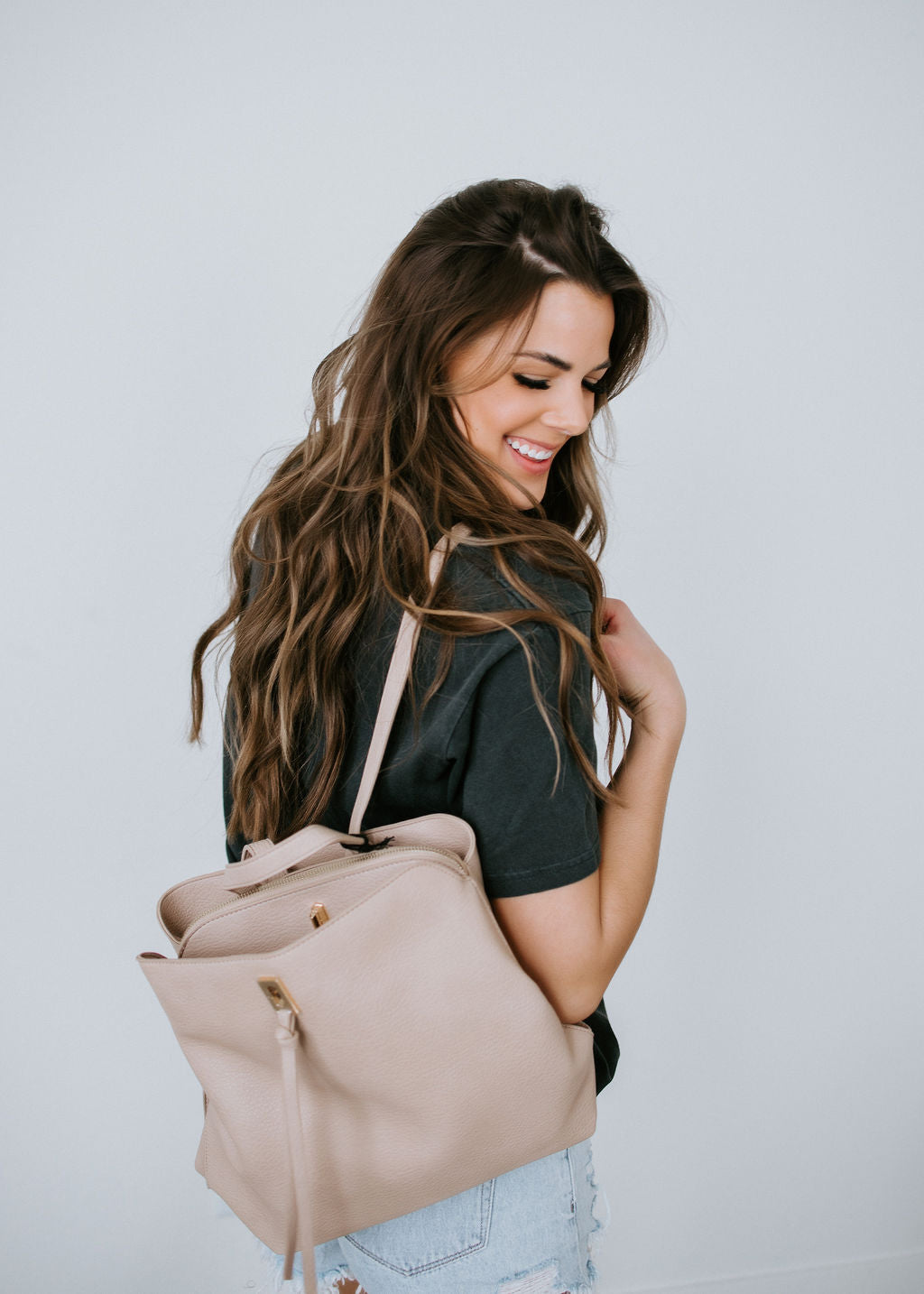 MODA LUXE TULUM WASHED CANVAS BACKPACK as is