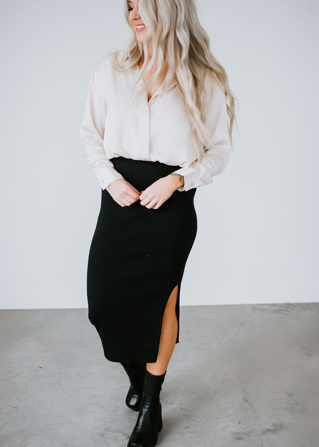 image of Estelle Knit Midi Skirt
