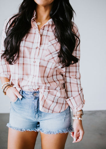 Take Note Plaid Top