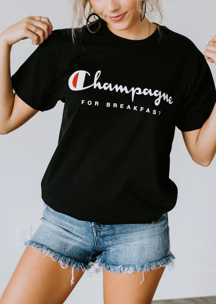 Champagne For Breakfast Graphic Tee