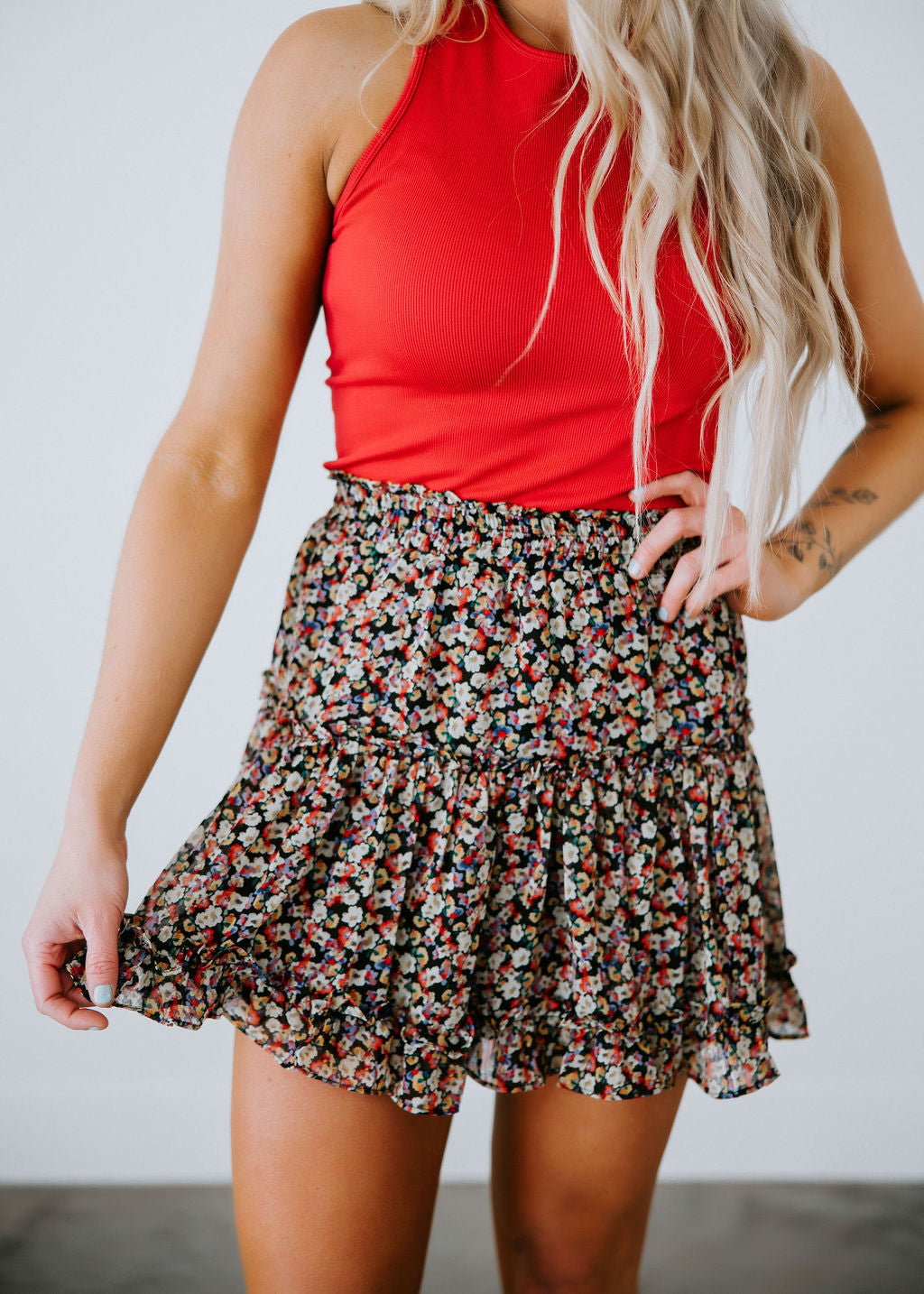 image of Full Bloom Floral Skirt