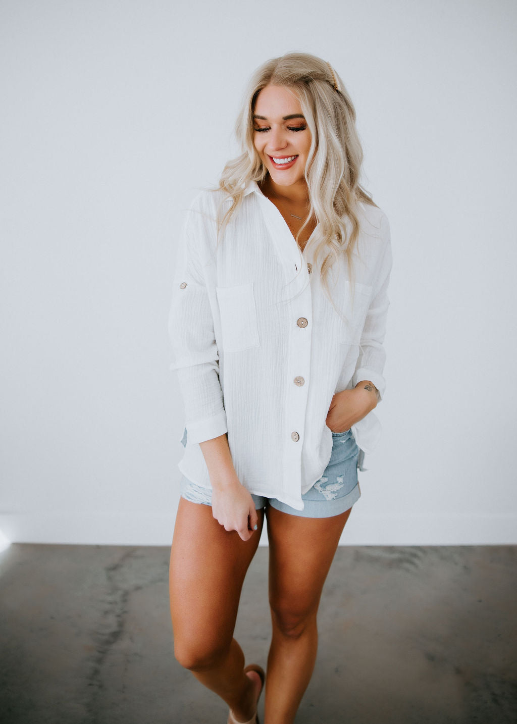image of Rue Button Down Top