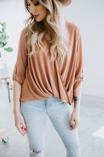 Let 'Em Talk Surplice Top