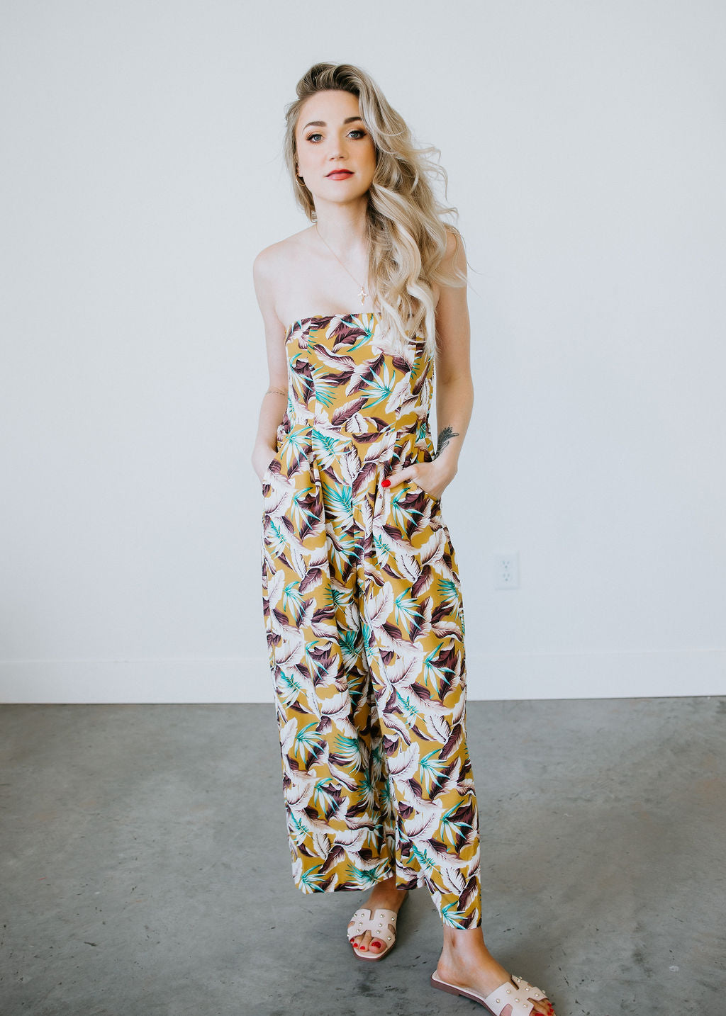 image of Paradise Found Strapless Jumpsuit