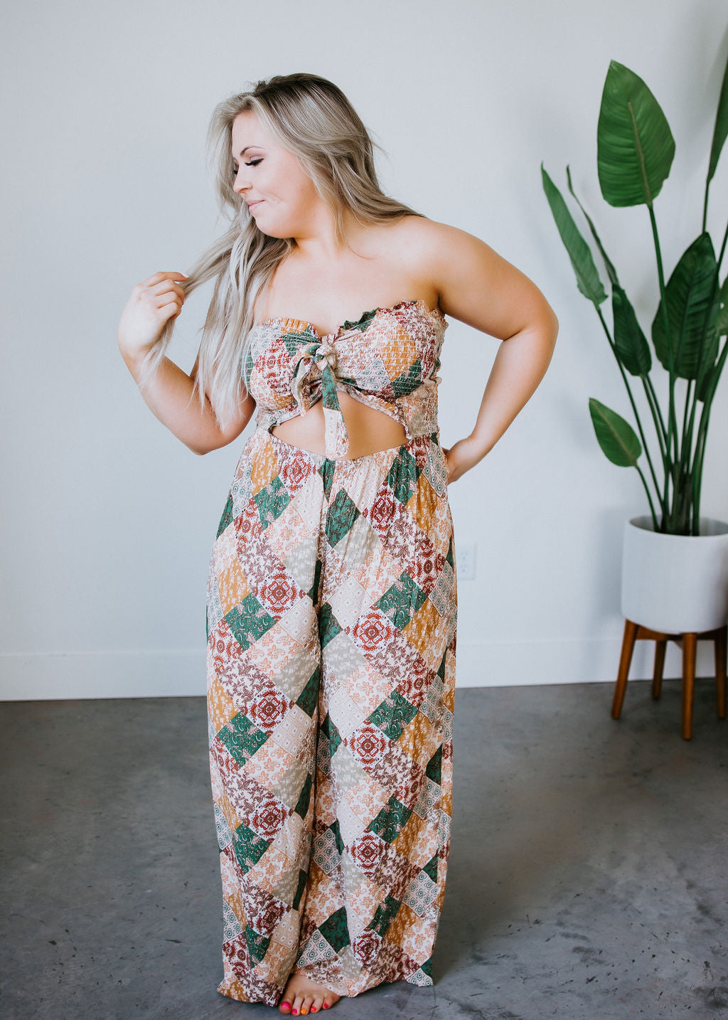 Living For This Strapless Jumpsuit