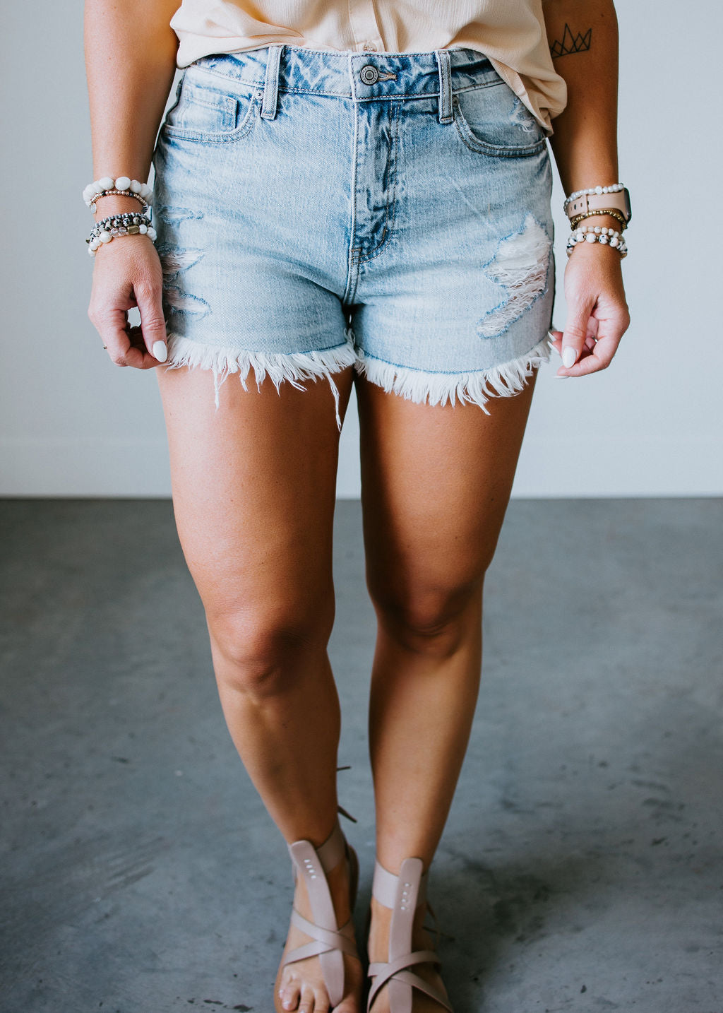 Fontaine High Rise Cut Off Shorts