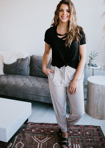 Bergen Cutout Casual Top FINAL SALE