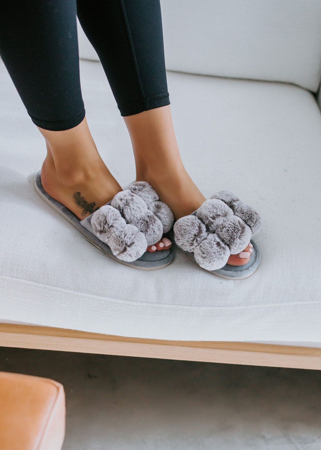image of Triple Pom Slippers by Lily & Lottie