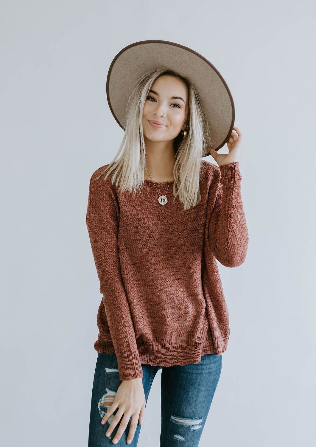 Alexa Open-Back Loop Sweater