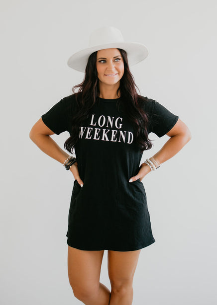 Long Weekend T-Shirt Mini Dress FINAL SALE