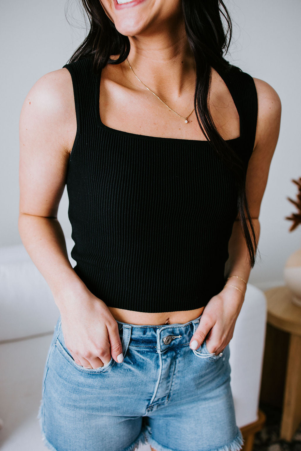 image of Easy Fit Square Neck Tank