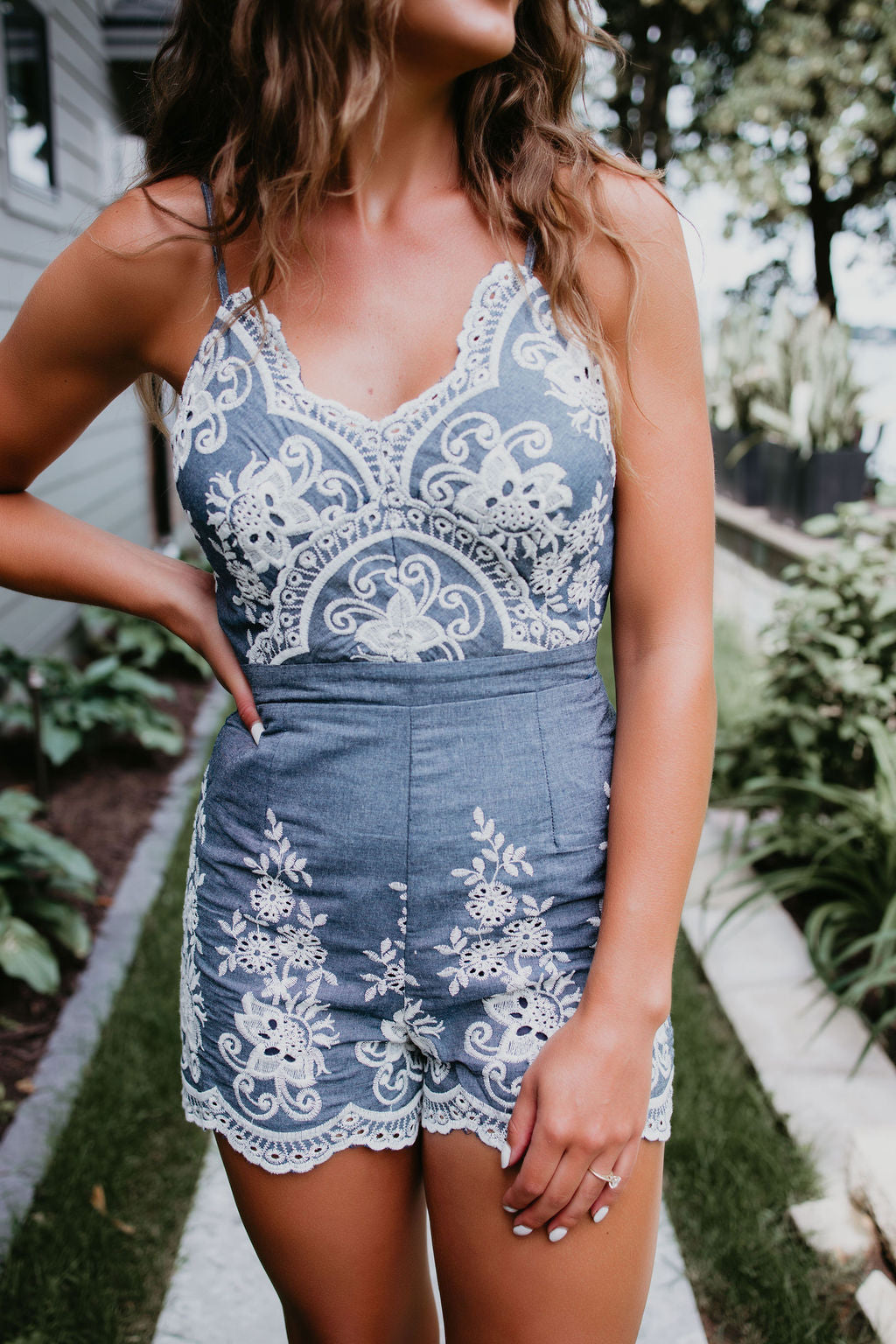 image of Dream On Embroidered Romper