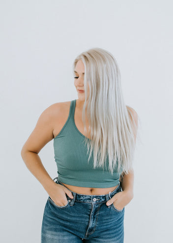 Jackie V-Neck Crop Tank