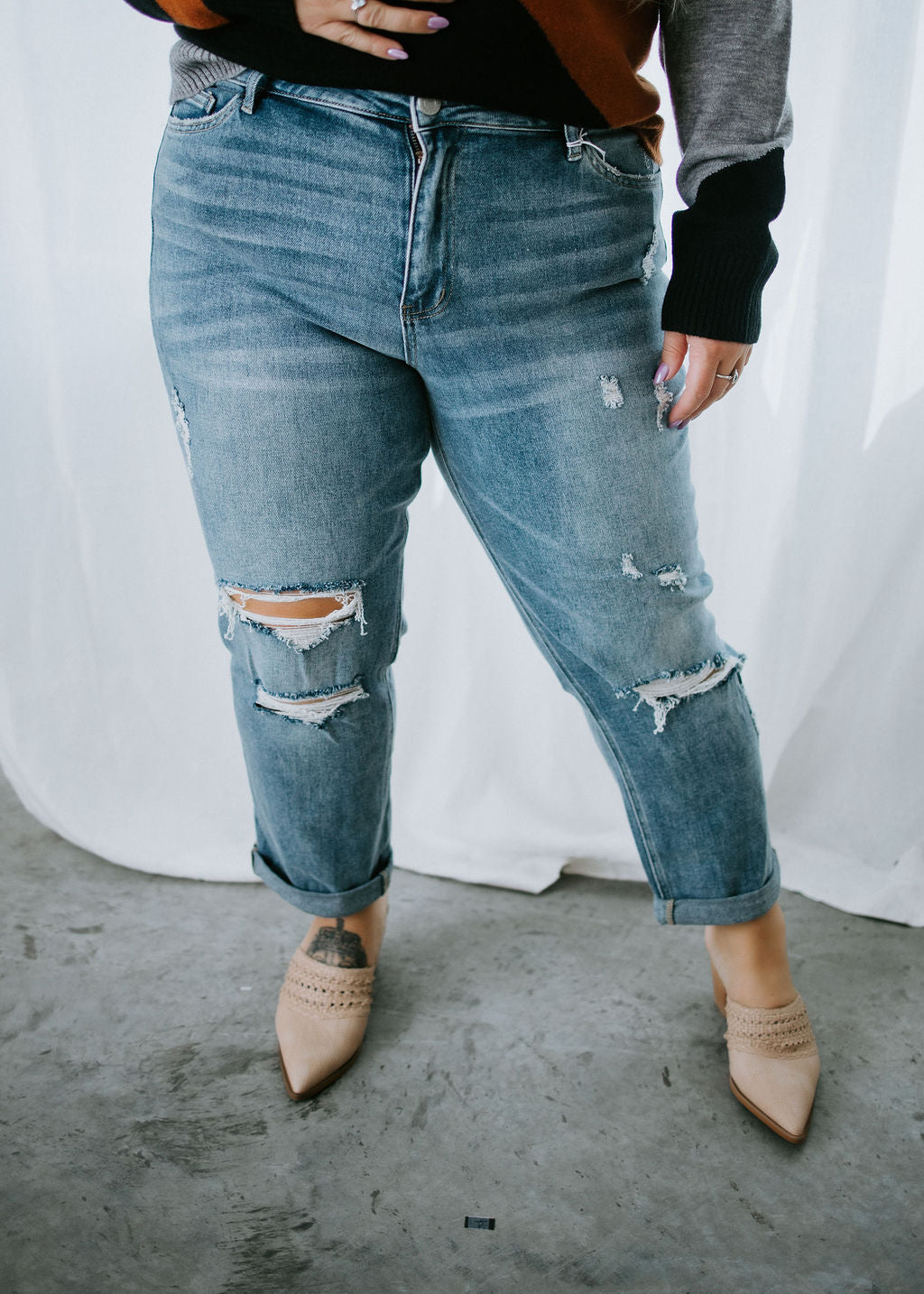 image of Curvy Reign Boyfriend Jean