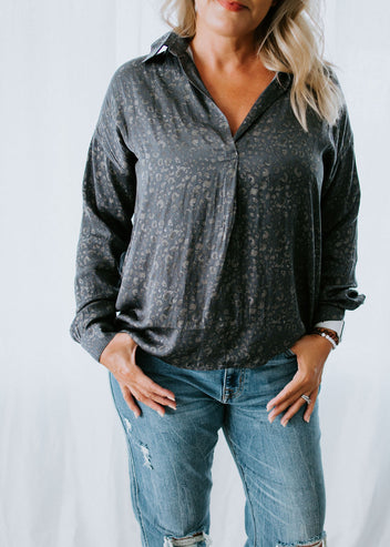 Endangered Beauty Satin Blouse