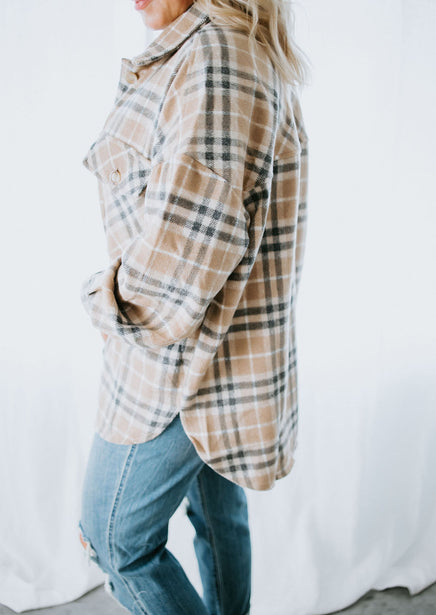 Barnee Oversized Plaid Shacket – Lauriebelles