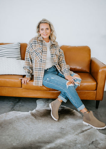 Barnee Oversized Plaid Shacket