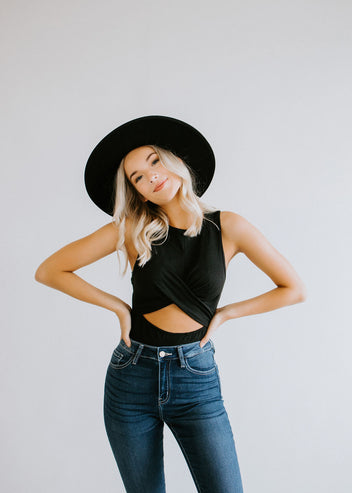 Shane Front Twist Racerback Bodysuit